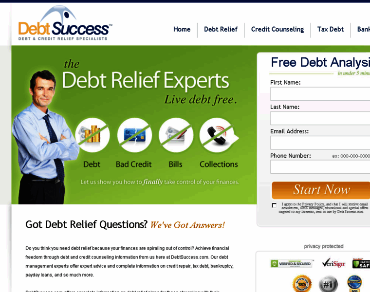 Debtsuccess.com thumbnail