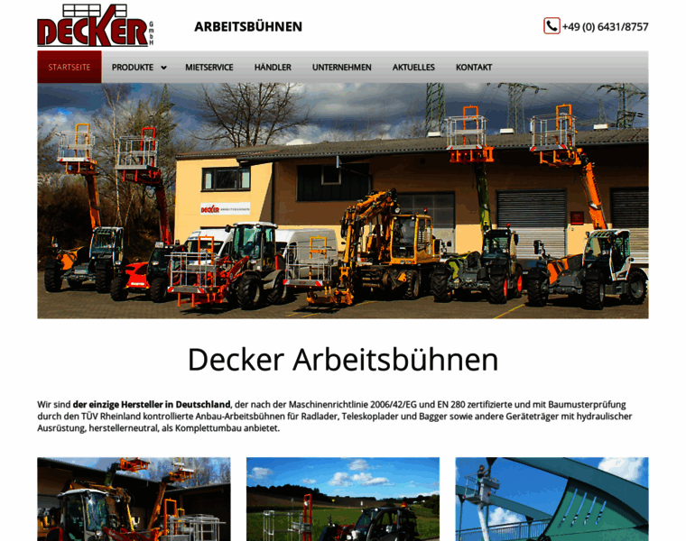 Decker-arbeitsbuehnen.de thumbnail