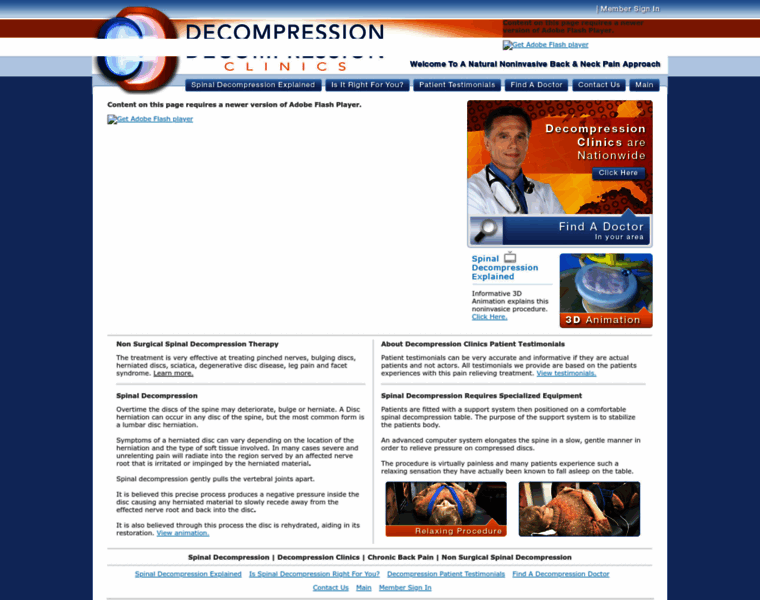 Decompressionclinics.com thumbnail