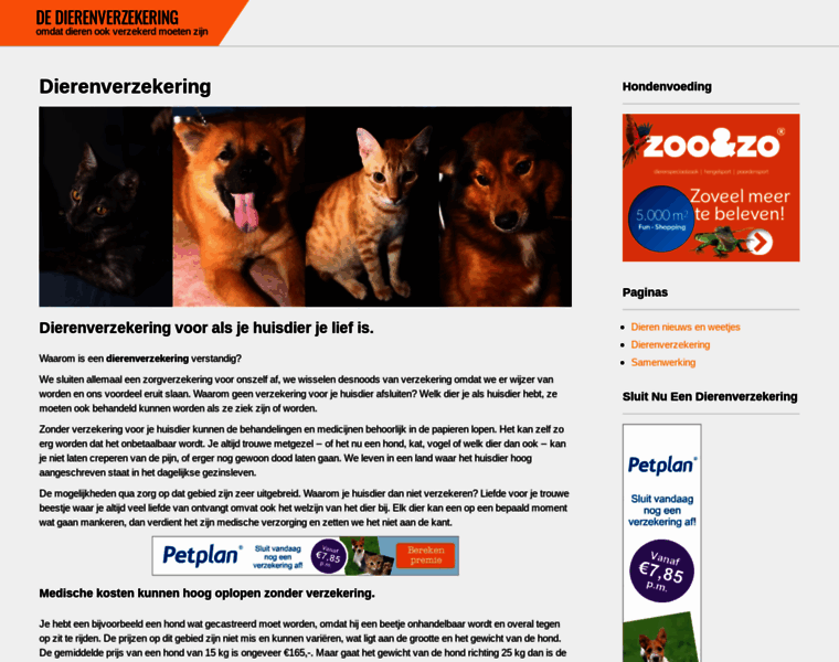Dedierenverzekering.nl thumbnail
