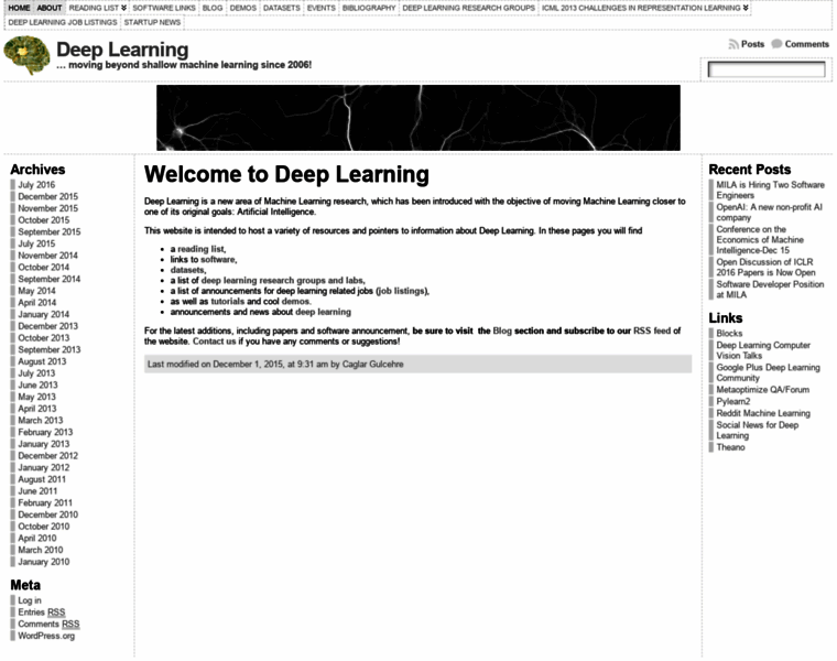 Deeplearning.net thumbnail