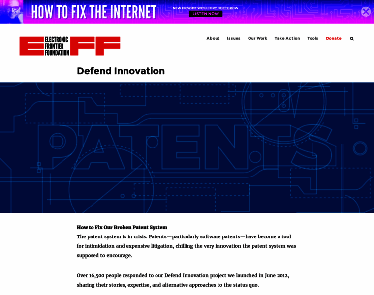 Defendinnovation.org thumbnail