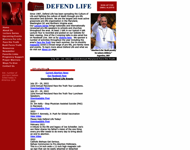 Defendlife.org thumbnail