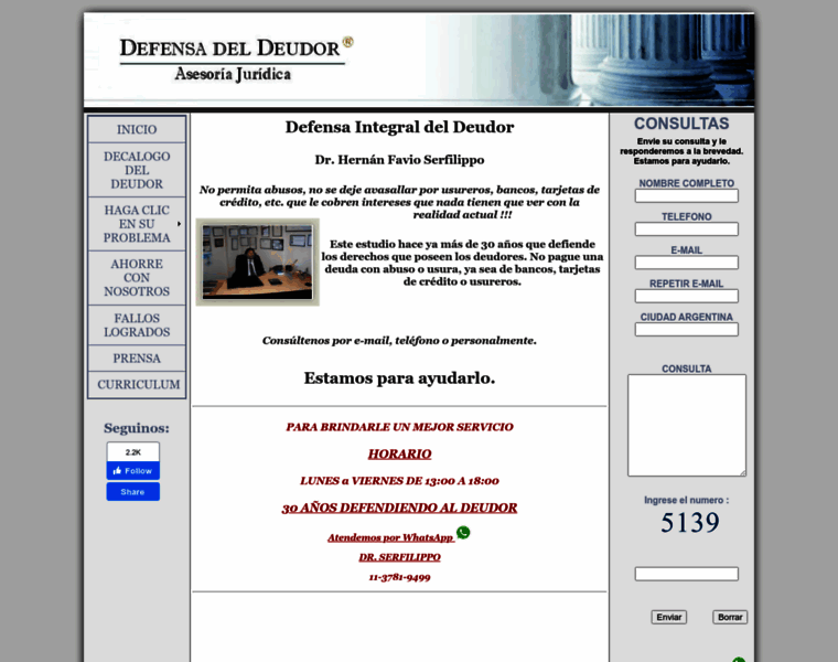 Defensadeldeudor.com.ar thumbnail