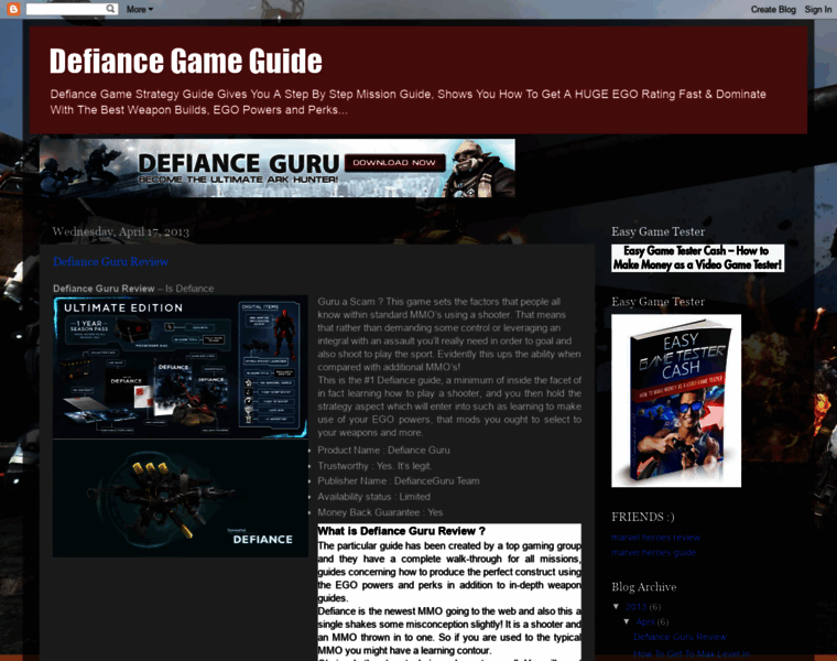 Defiance-guide.blogspot.com thumbnail