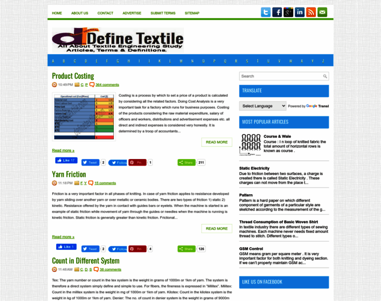 Definetextile.com thumbnail