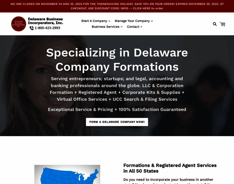 Delawarebusinessincorporators.com thumbnail