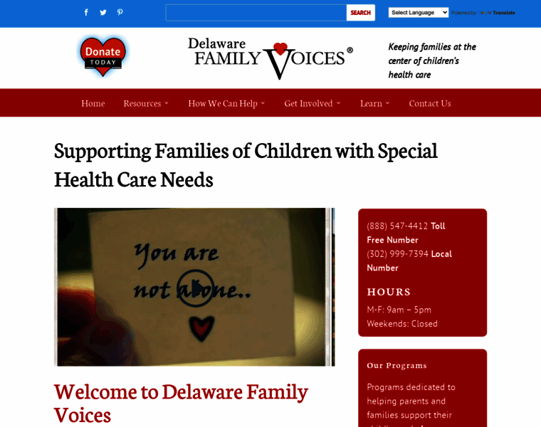 Delawarefamilytofamily.org thumbnail
