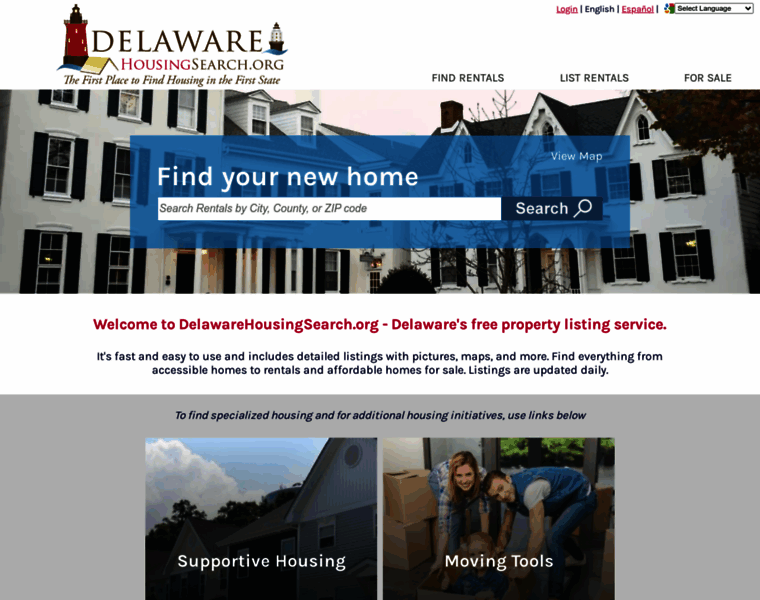 Delawarehousingsearch.org thumbnail