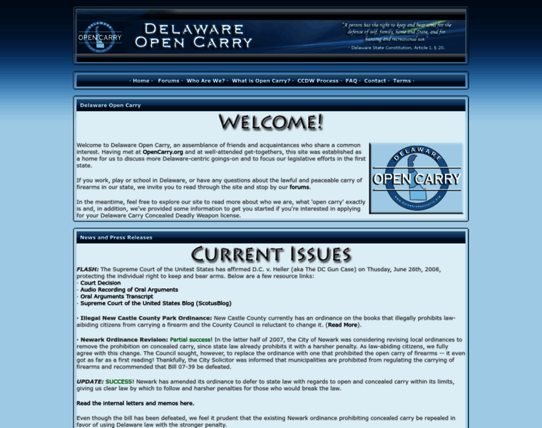Delawareopencarry.org thumbnail