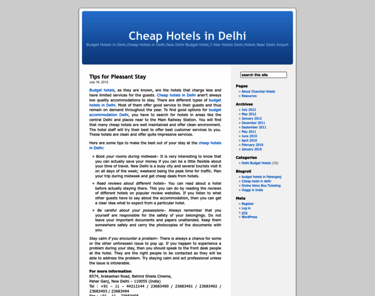 Delhicheaphotels.wordpress.com thumbnail