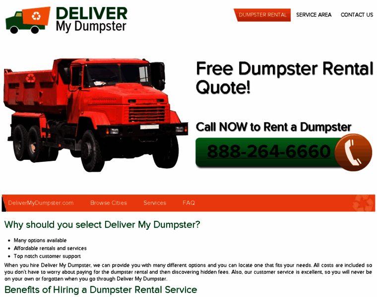 Delivermydumpsters.com thumbnail