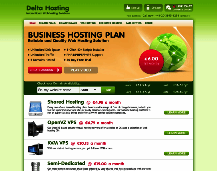 Delta-hosting.net thumbnail