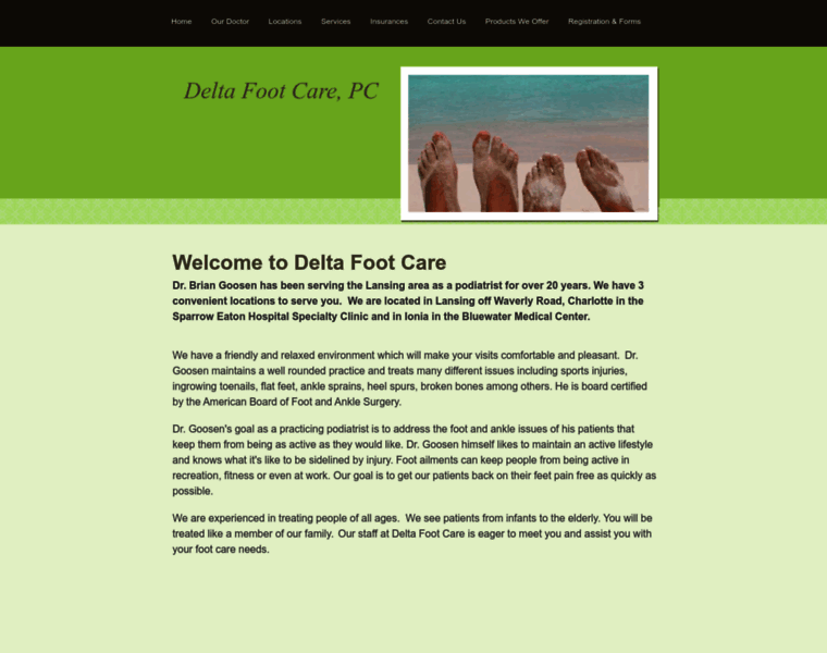 Deltafootcare.com thumbnail