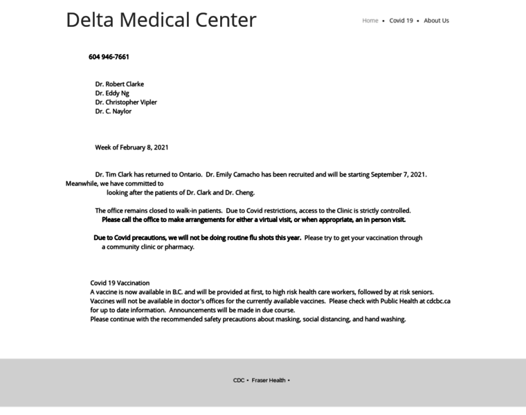 Deltamedicalcenter.ca thumbnail