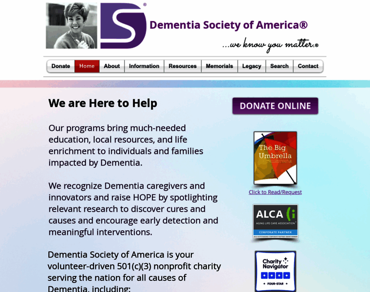 Dementiasociety.org thumbnail