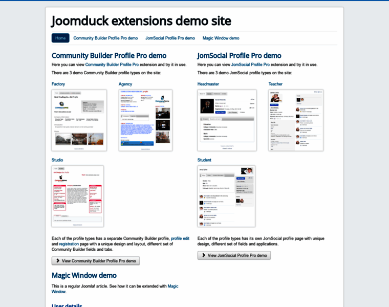 Demo.joomduck.com thumbnail