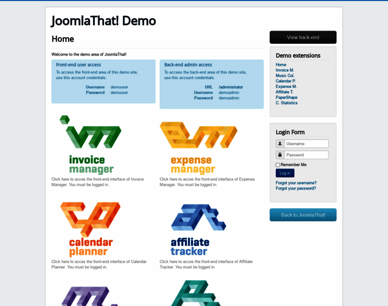 Demo.joomlathat.com thumbnail