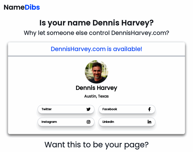 Dennisharvey.com thumbnail