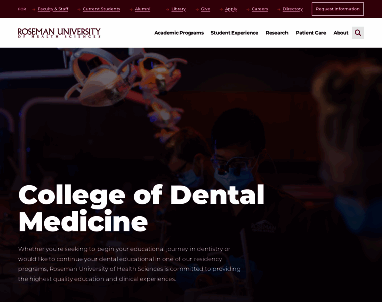 Dental.roseman.edu thumbnail