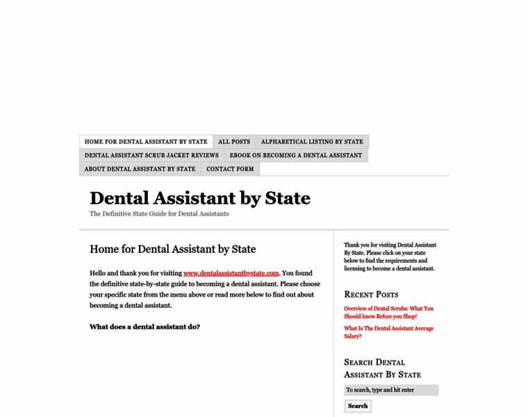 Dentalassistantbystate.com thumbnail