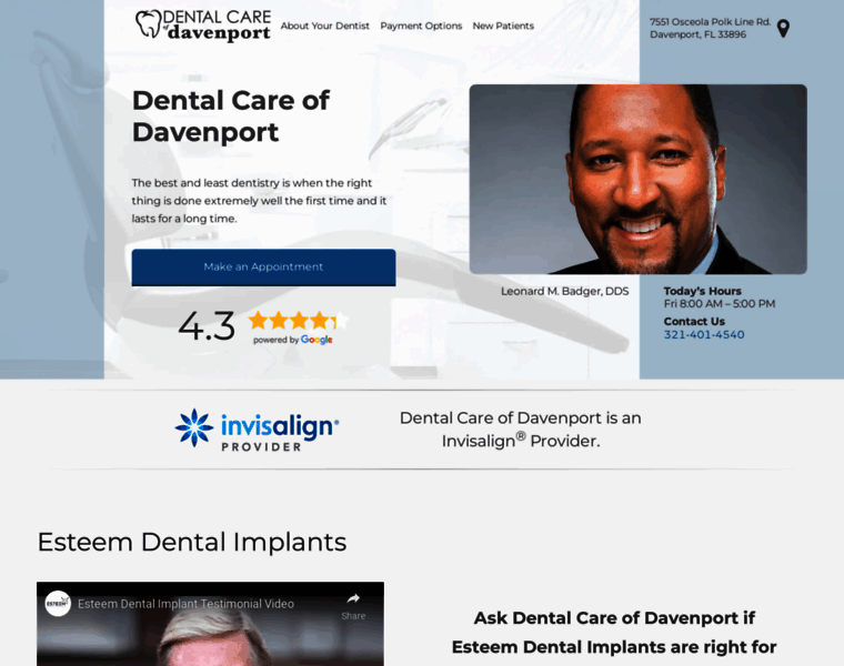 Dentalcareofdavenport.com thumbnail