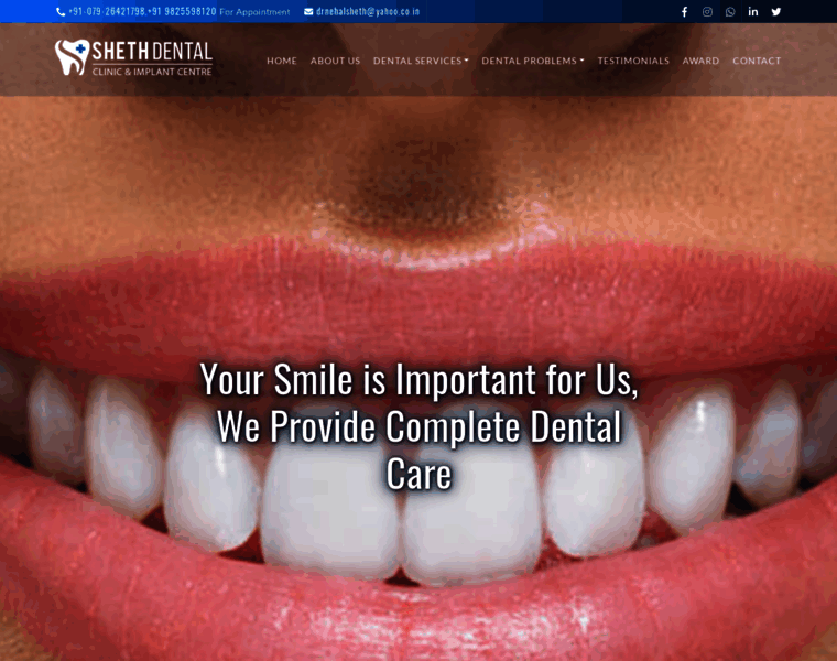 Dentalclinicahmedabad.com thumbnail