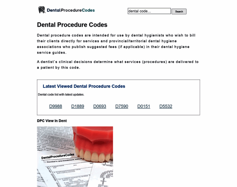 Dentalprocedurecodes.com thumbnail