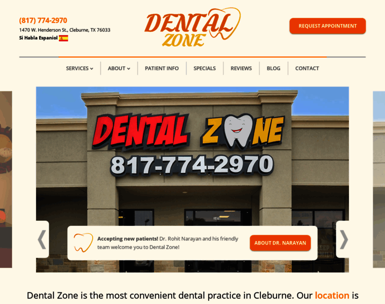 Dentalzoneofcleburne.com thumbnail