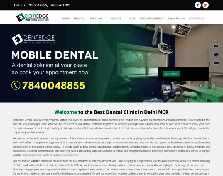 Dentedgeclinic.com thumbnail