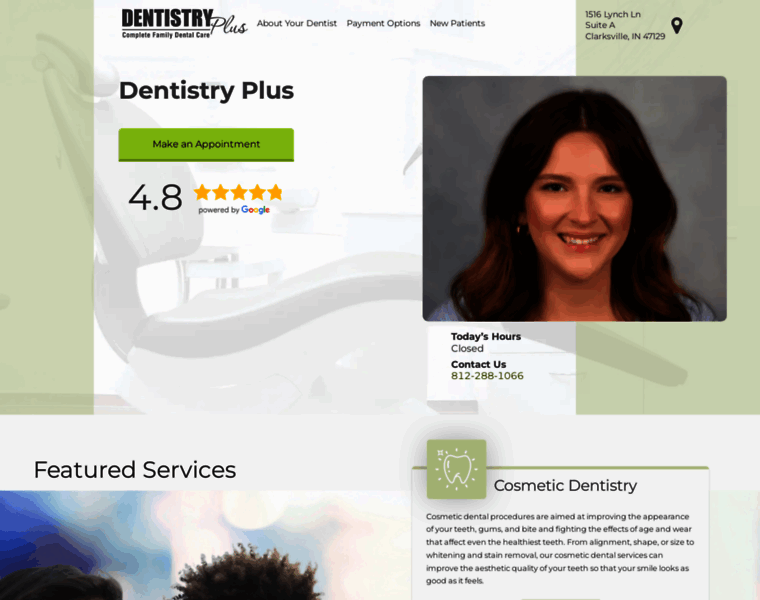 Dentistryplusclarksville.com thumbnail