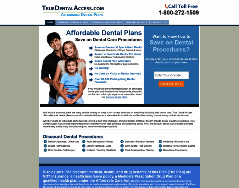 Dentistsanddentalplans.com thumbnail