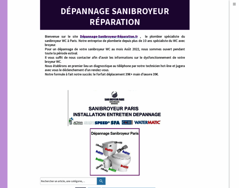 Depannage-sanibroyeur-reparation.fr thumbnail