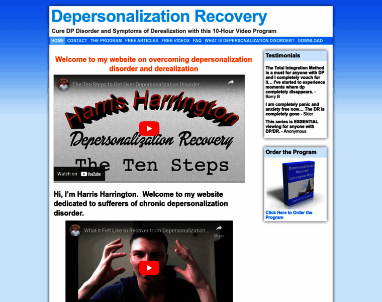 Depersonalizationrecovery.com thumbnail