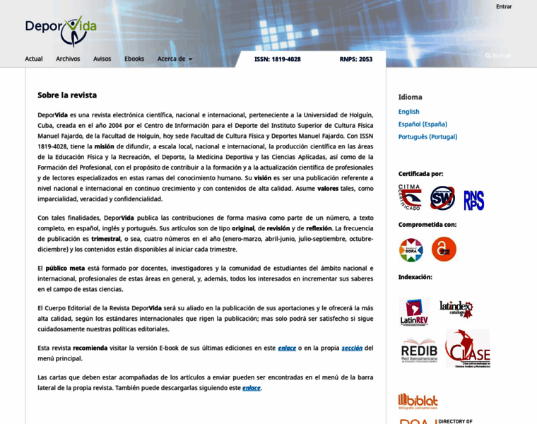 Deporvida.uho.edu.cu thumbnail Deporvida.uho.edu.cu thumbnail