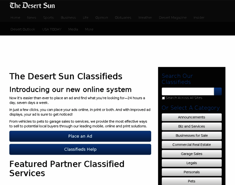Desertsunclassifieds.com thumbnail