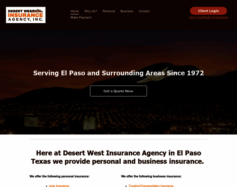 Desertwestinsurance.com thumbnail