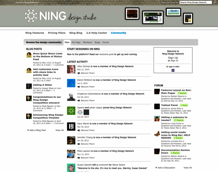 Design.ning.com thumbnail