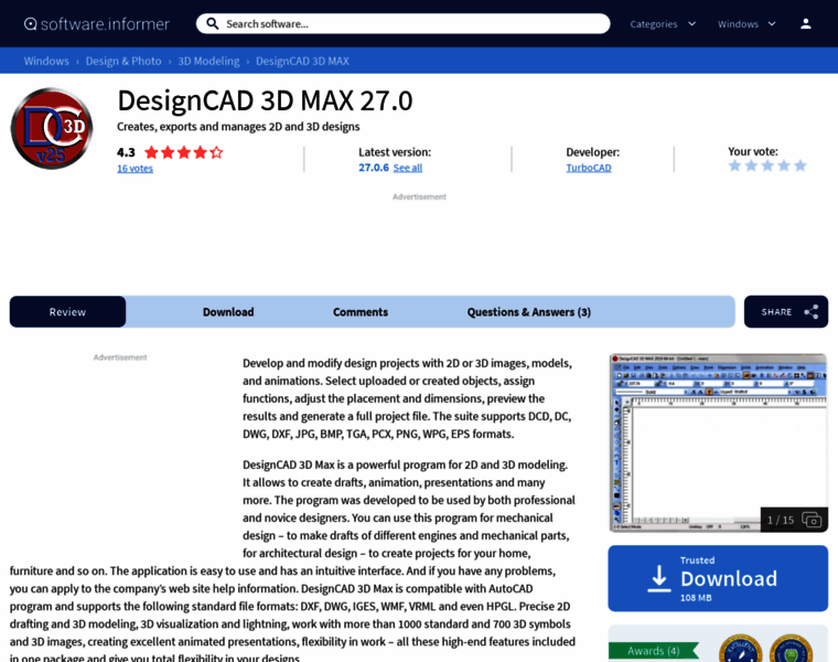 Designcad-3d-max.software.informer.com thumbnail