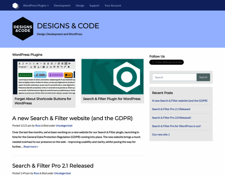 Designsandcode.com thumbnail