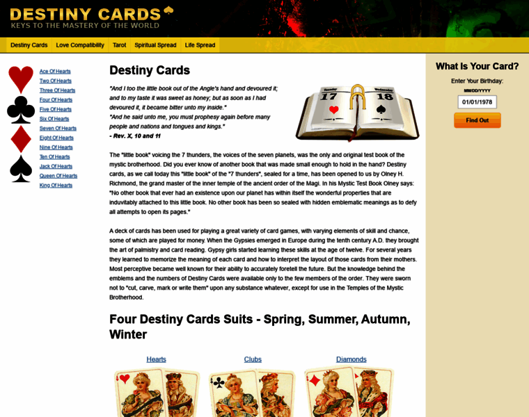 Destinycards.org thumbnail