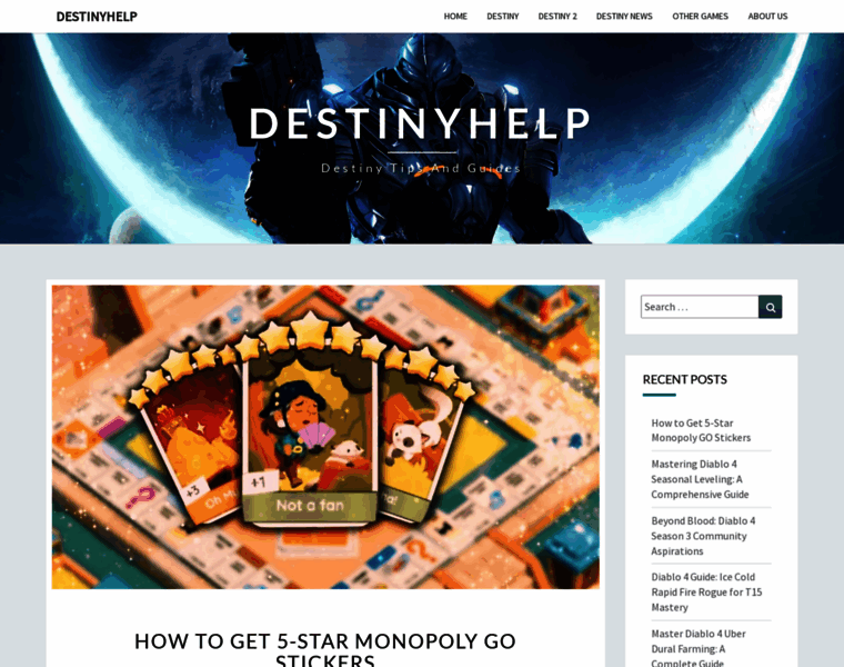 Destinyhelp.com thumbnail