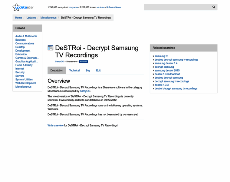 Destroi-decrypt-samsung-tv-recordings.updatestar.com thumbnail