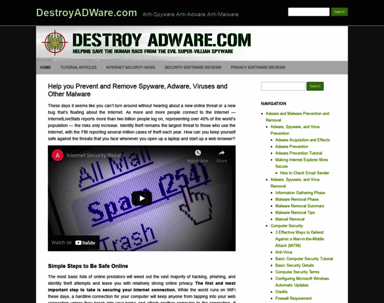 Destroyadware.com thumbnail