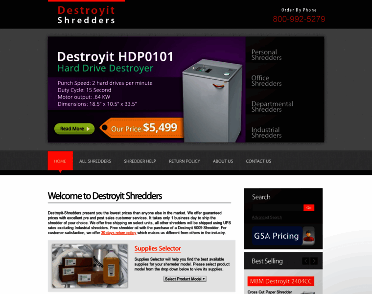 Destroyit-shredders.com thumbnail