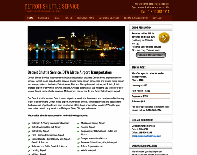 Detroitshuttleservice.com thumbnail