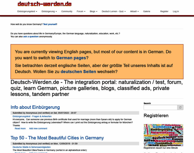 Deutsch-werden.de thumbnail