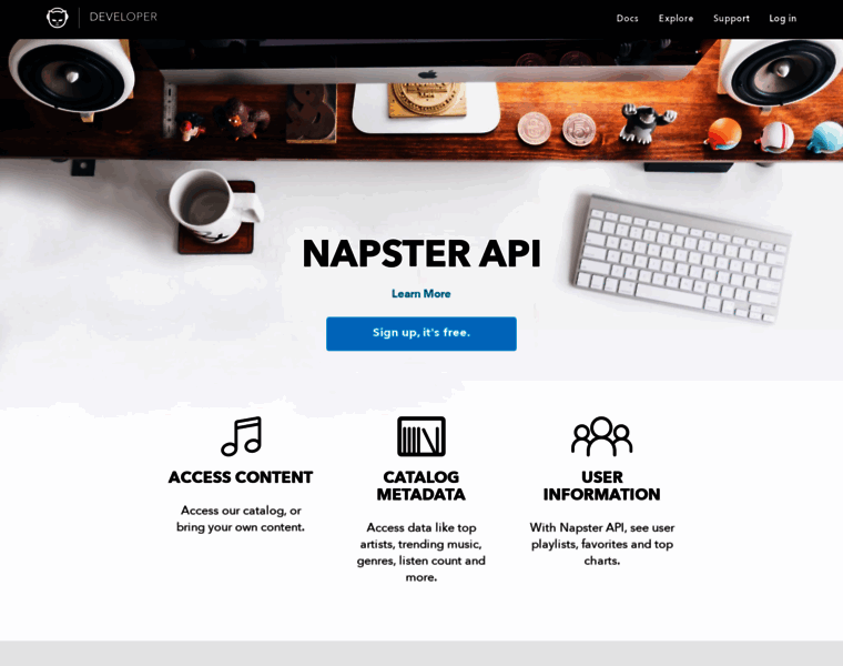 Developer.napster.com thumbnail