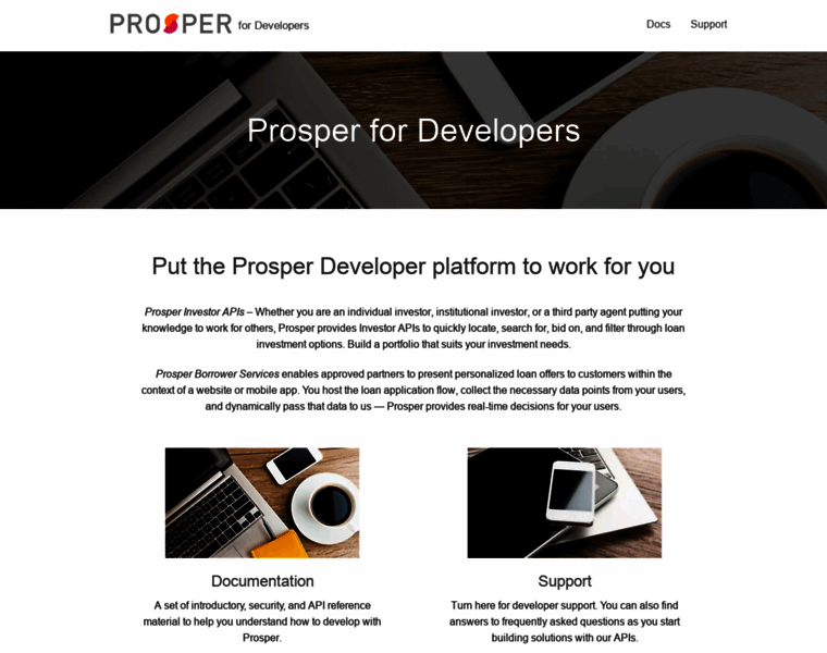 Developers.prosper.com thumbnail