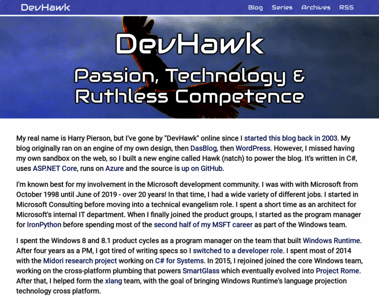Devhawk.com thumbnail